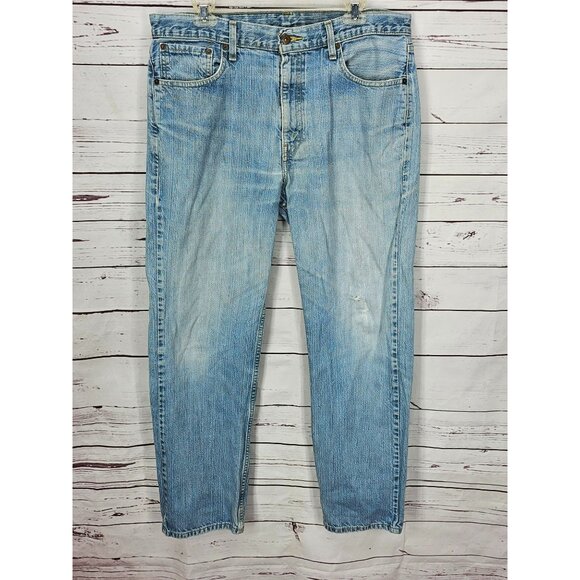 Levi‎ Strauss Men’s 36x32 Faded Distressed Blue Jeans - Picture 1 of 10